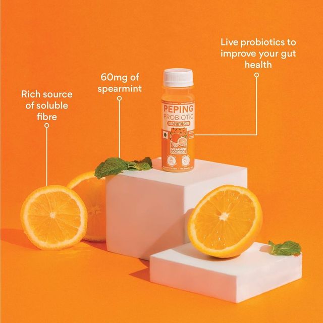 Peping Probiotic Digestive Shot - Spearmint And Orange