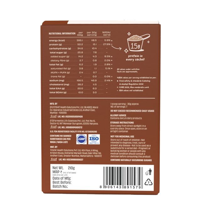 The Whole Truth Protein Powder Sampler Pack, Cold Coffee 15g Protein Per 7 Sachets Easy to Digest