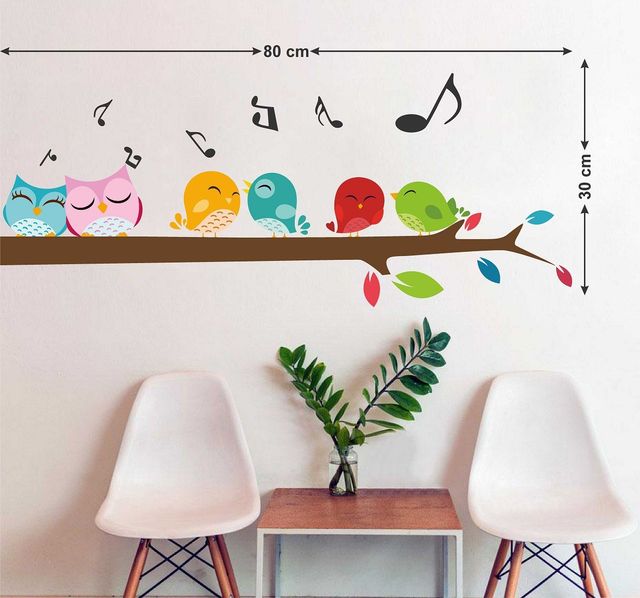 BAY6 Birds With Music | (80 - 72cm) X 30cm - Pack Of 1