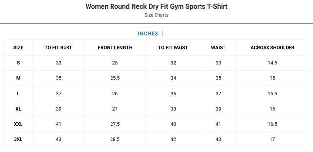 Chkokko Women's Round Neck Dry Fit Gym Sports Printed T-shirt | Self Blue - L