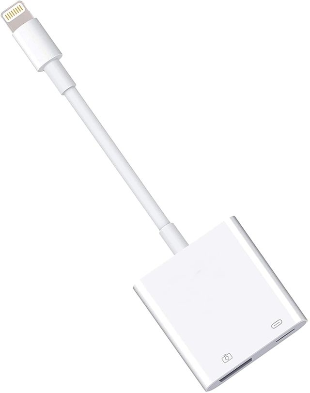 Sounce MFI-Certified Lightning to USB Camera Adapter with Charging Port, Portable Lightning to USB Female OTG Adapter Compatible with Phone, Phone to USB Adapter Plug and Play Support Card Reader