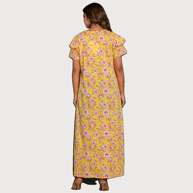 Buy Nihsamah Women's Cotton Premium Printed Fancy Nighty | Full