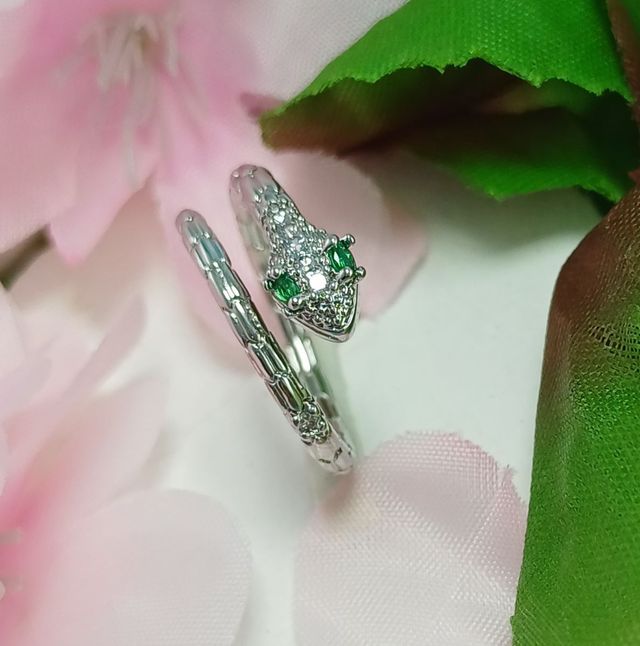 Snake Ring Chrome- Flexible Size