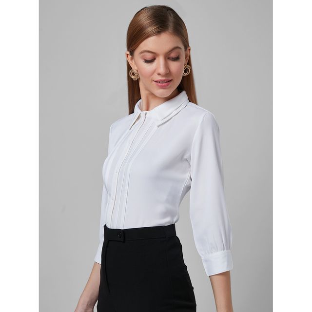 Style Quotient Women Smart Casual Shirt | L | AW22SQELORA - White