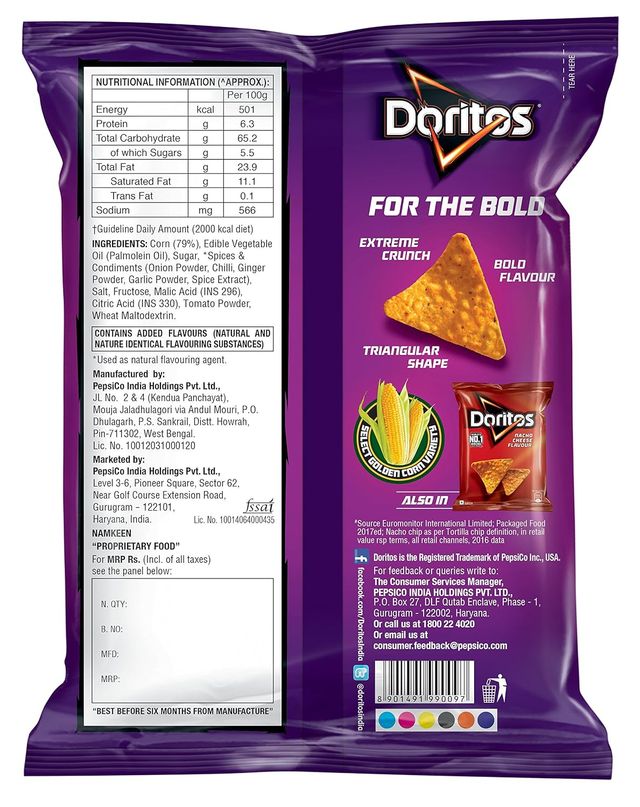 Doritos Nacho Chips - Sweet Chilli Flavour 153 g Combo