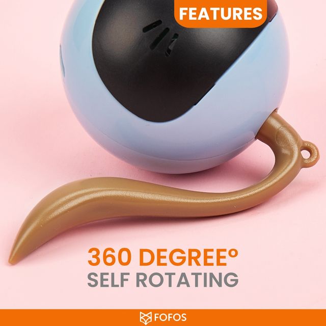 FOFOS Whirli Cat Toy | AI Activated Interactive Toys | 360 Self Rotating |For Kittens and Big Cats