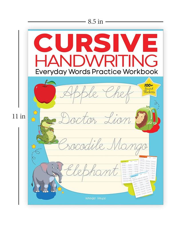 Cursive Handwriting - Everyday Letters and Sentences Level 2 Practice Workbooks for Children