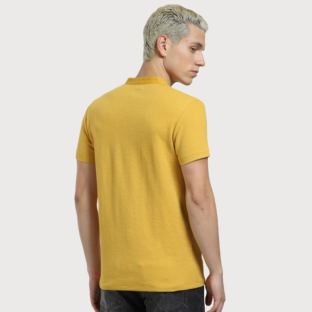 Buy JACK & JONES Men's Slim Fit T-shirt | Yellow - L Online