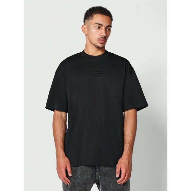 Monkey Boys Men's Oversized Printed T-Shirt | Cotton Blend | Black | SPYL34 | M