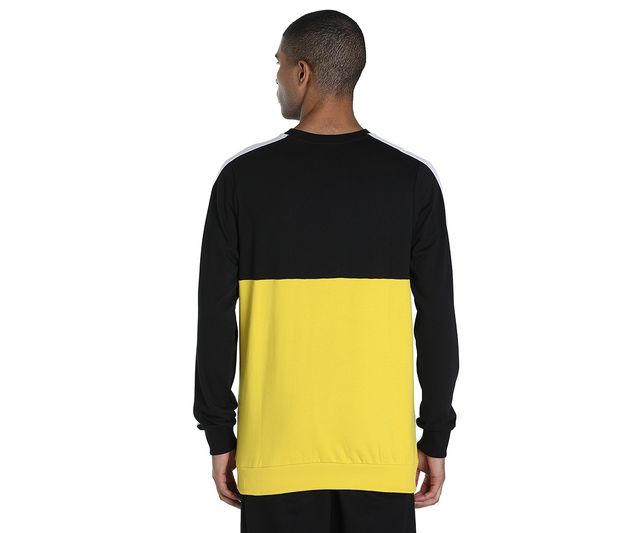 Puma Men's Sweatshirt Crew-Neck Colorblock X One8 - Yellow | M