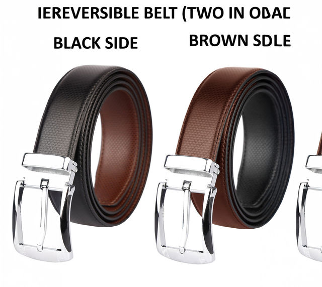Zoro Men's Solid Vegan Leather Reversible Belt - Buy at ₹239
