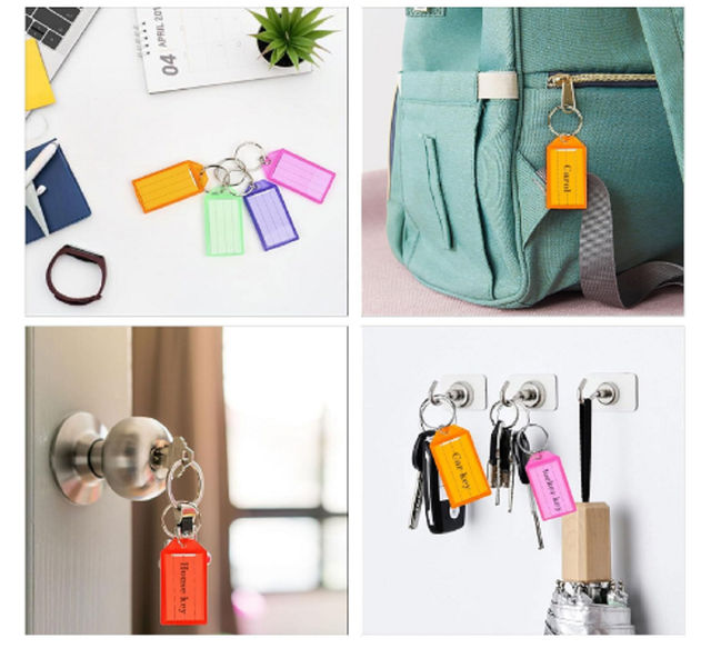 Soham Housewares Unisex Solid Plastic Key Chain | Multicolour - Standard