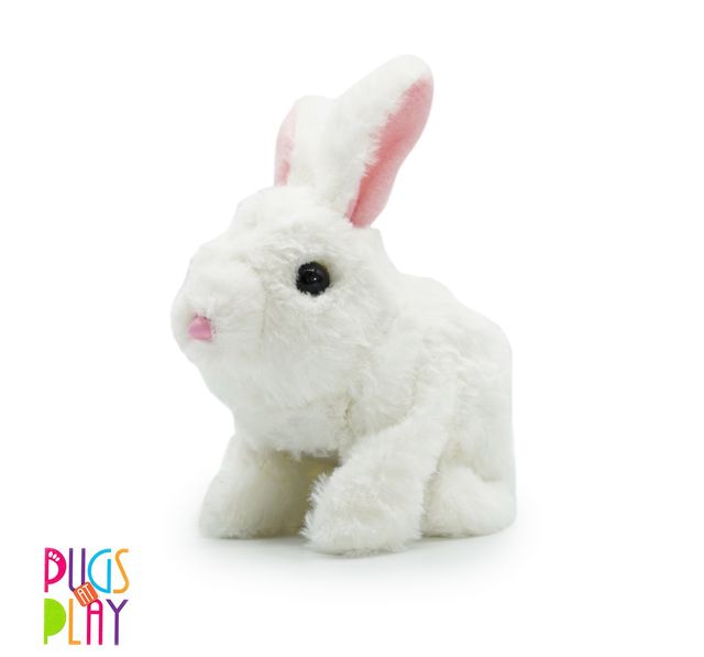 Hamleys Huggable Cuddly Hopper Jumping Rabbit Toy, Soft Toys, Cute Plushies Purple, Multicolour,3Y+