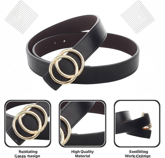 Kaezri Artificial Leather Black Belt for Women - Buy at ₹239