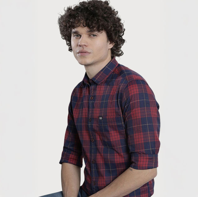 Buy The Indian Garage Co Men's Regular Fit Checkered Casual Shirt