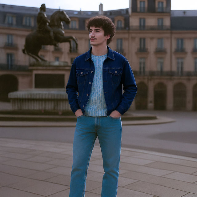 Buy Ftx Men's Solid Regular Fit Full Sleeve Denim Jacket | Dark