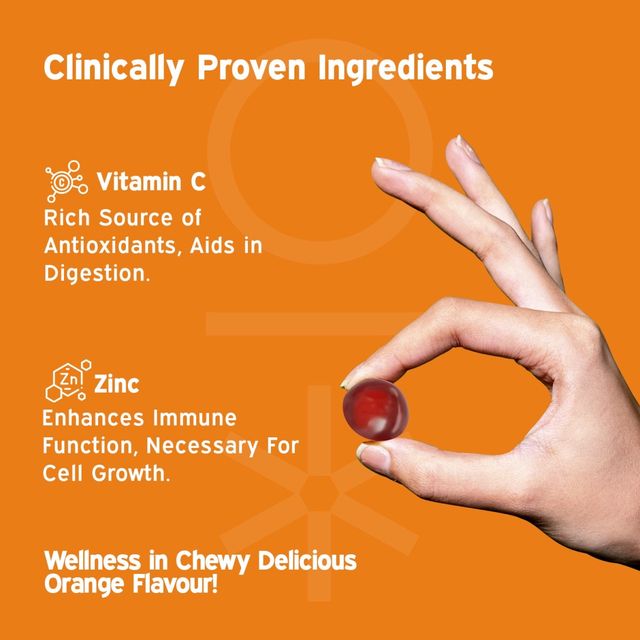 Nutriburst Triple Immunity Gummies With Vitamin C, Amla & Zinc