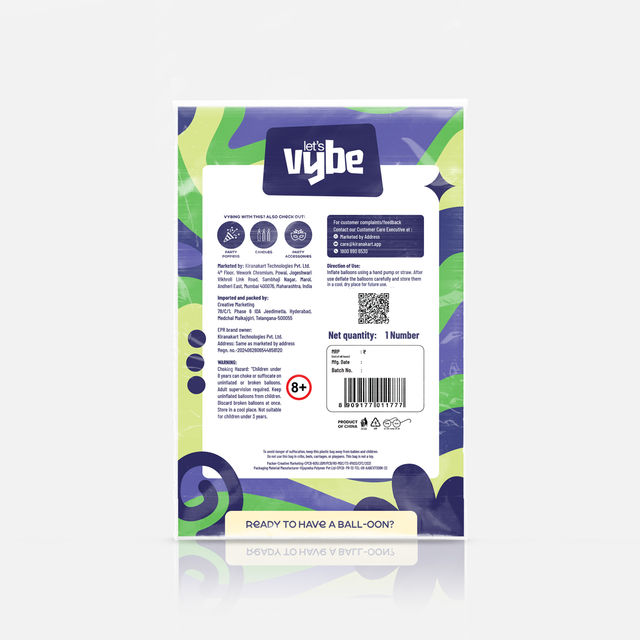 Let's Vybe Foil Balloon Number 3