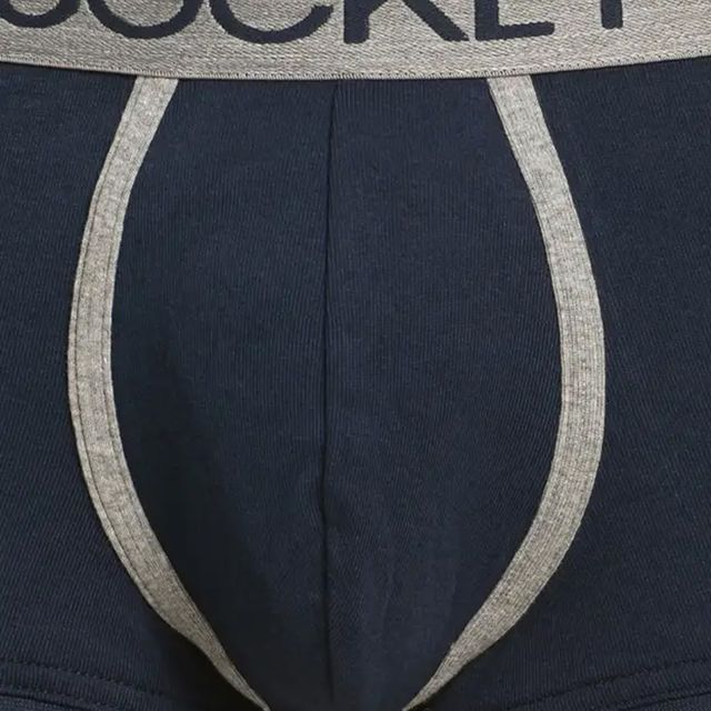 Jockey 8015 Men's Super Combed Cotton Rib Solid Trunk|Ultrasoft Waistband|PO2 | Navy-M