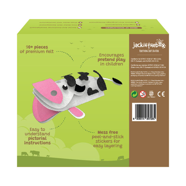 Jackinthebox Farm Hand Puppet Animals Art & Craft Kit