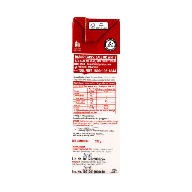 Dabur Hommade Tomato Puree 200 g Combo