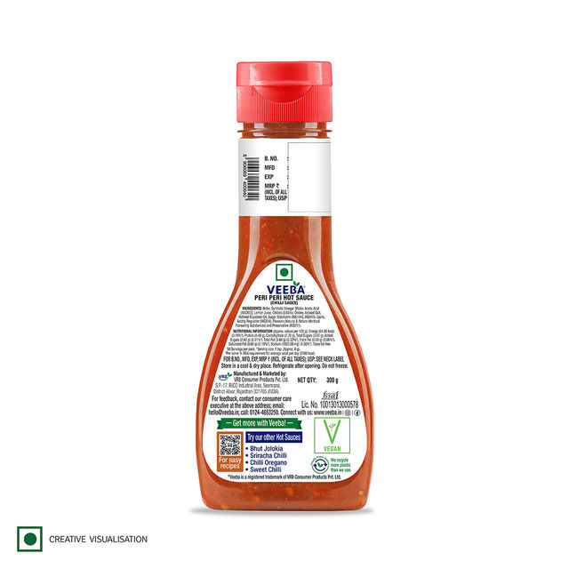 Veeba Peri Peri Sauce (300g) & Veeba Smokey Barbeque Sauce (330g) Combo