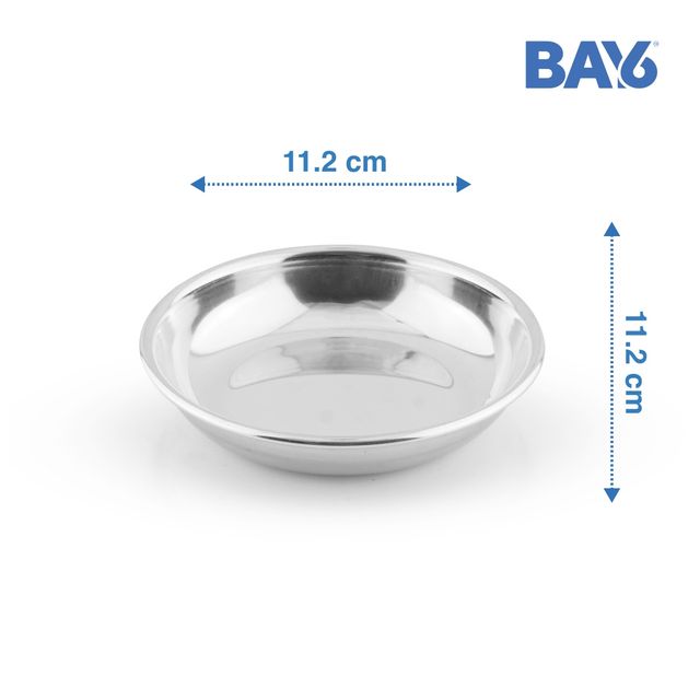 BAY6 Steel Side / Halwa Plate 5.5 Inch - (4pc)