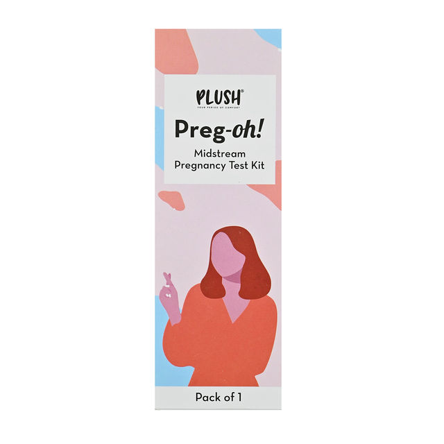 Plush Preg-Oh! Midstream Pregnancy Test Kit Rapid One Step Home Test 99% Accuracy