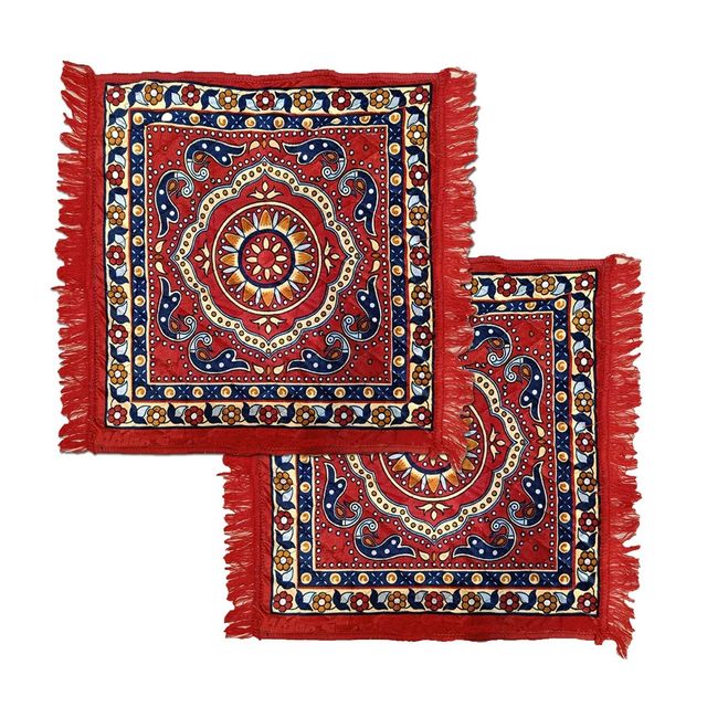 Elegant Weavers Aasan Mat - Maroon