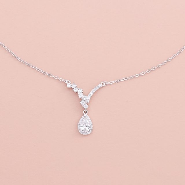 Buy Kushal s Fashion Jewellery White Rhodium-Plated Zircon Trendy