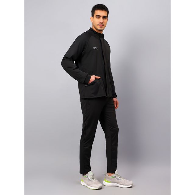 Shiv Naresh Unisex Tracksuit | SNTSW105M | Black - M