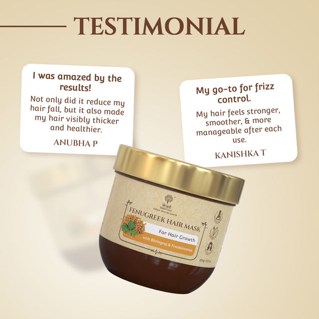 Khadi Essentials Fenugreek Hair Mask With Bhringraj Controls Hair Fall & Split Ends