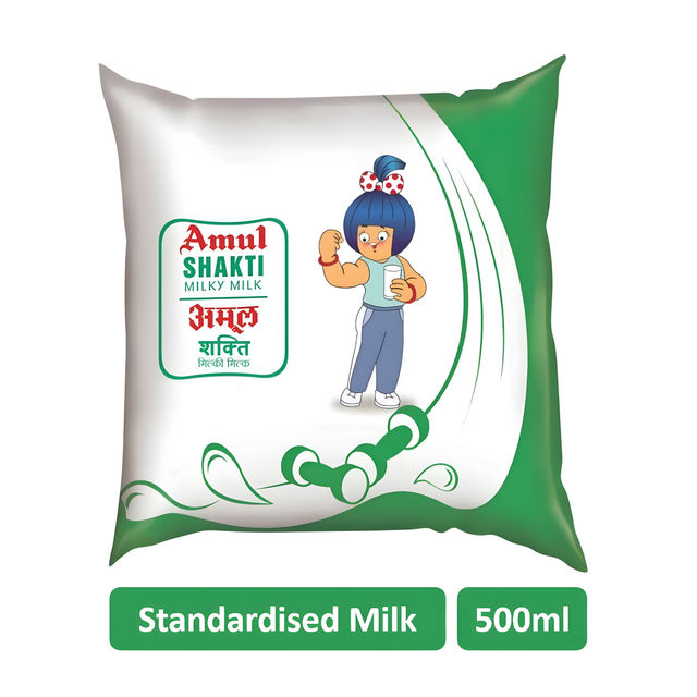 Amul Shakti Fresh Milk (Pouch)