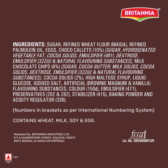 Cadbury Chocobakes Choclayered Cakes (114g) & Britannia Fudge It Chocolate Brownie (With Egg) (120g) Combo