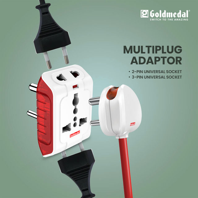 Goldmedal Spice 3 Pin Travel Adaptor