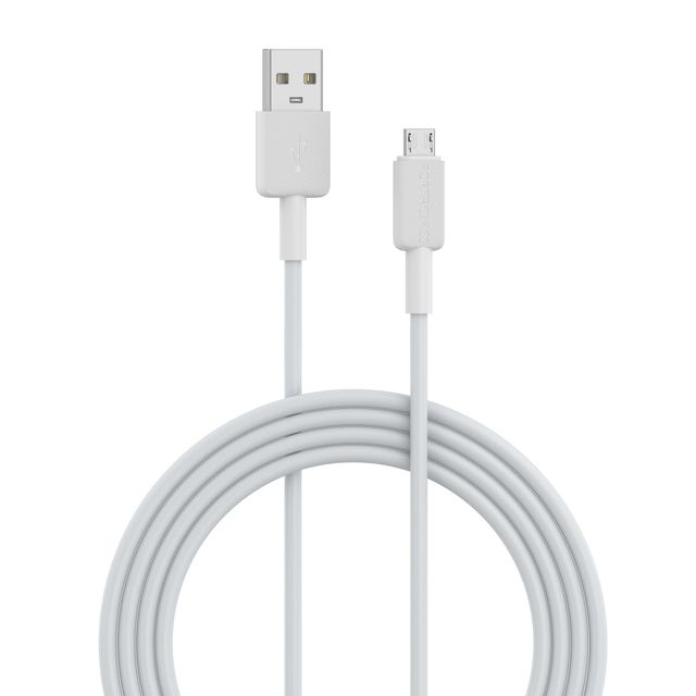 Portronics Konnect Link Micro USB Fast Charging Cable with 3.0A Output, 480Mbps, 1M (White)