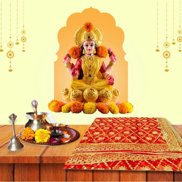 Divine Vibes Mata Rani Chunri - Red | One Size