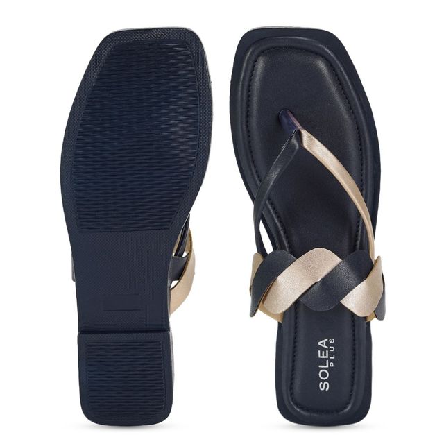 Paragon Women's Casual Sandals With Anti-Skid Sole & Sturdy Construction - Navy Blue | 6