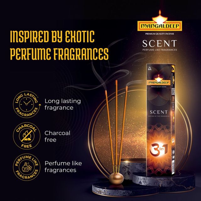 Mangaldeep Scent 3 In 1 Incense Sticks - Inspired By Fine Fragrances