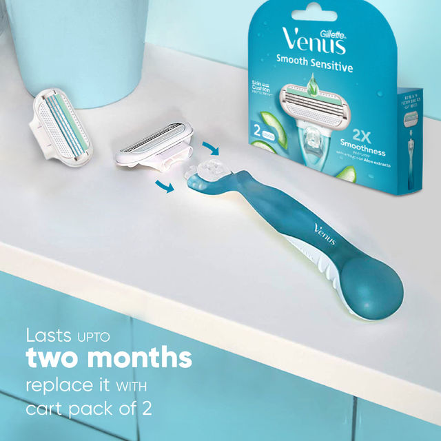 Whisper Bindazzz Night Sanitary Pads - XL+ (15pc) & Venus Razor(1pc) Combo