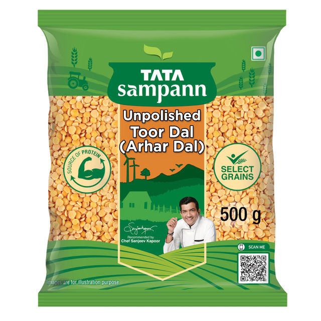 Tata Sampann Unpolished Moong Dal(500gms) & Tata Sampann High Protien Toor Dal - Split(500gms) Combo