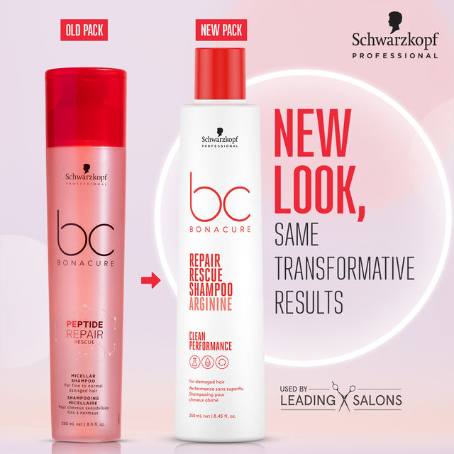 Schwarzkopf Professional Bonacure Repair Rescue Shampoo With Arginine(250ml) & Schwarzkopf Professional Bonacure Repair Rescue Conditioner With Arginine(200ml) Combo
