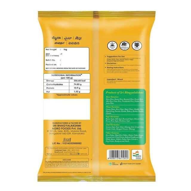 Sri Bhagyalakshmi Maida Packet | Bleach-free