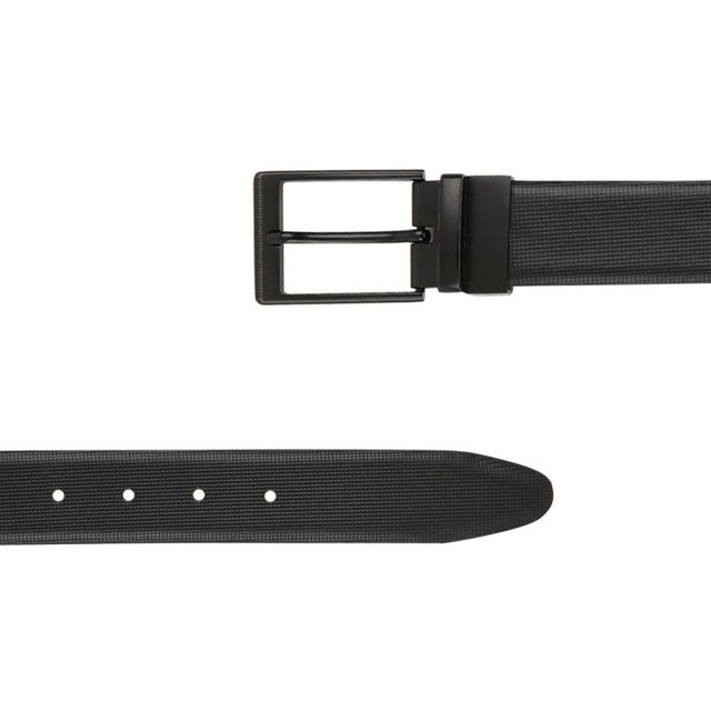 Teakwood Men's Solid Leather Belt | Black and Brown - 34 Inches