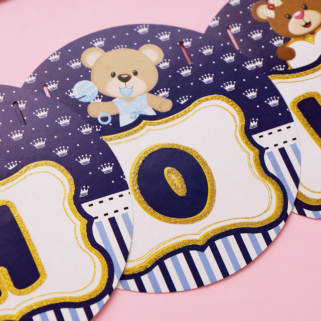 Propcon Baby Shower Glitter Panda Banner