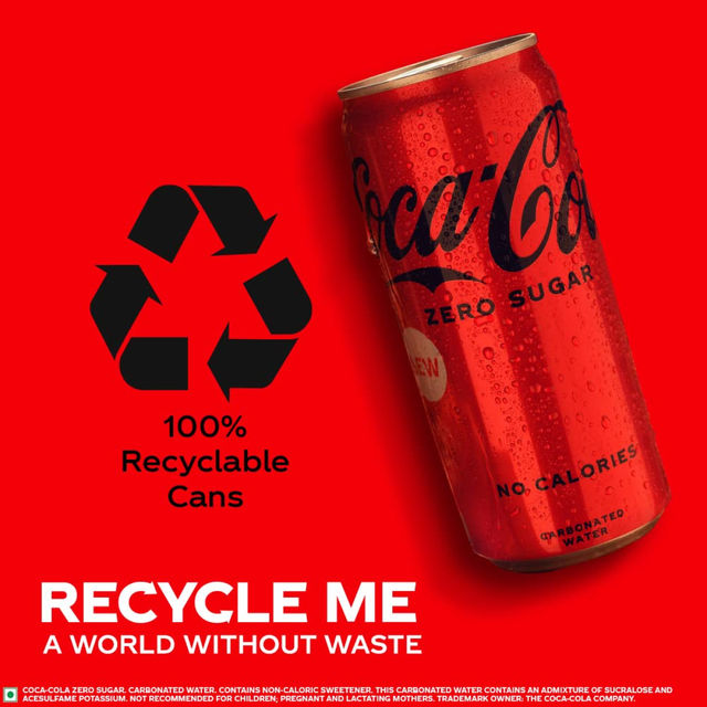 Coke Zero Cola Diet Soft Drink Can