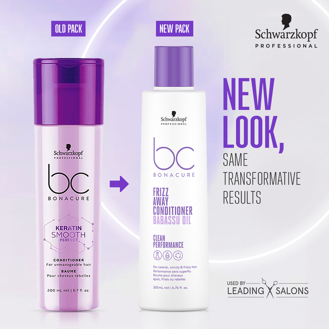 Schwarzkopf Professional Bonacure Frizz Away Shampoo With Babassu Oil,With Vegan Keratin(250ml) & Schwarzkopf Professional Bonacure Frizz Away Conditioner With Babassu Oil With Vegan Keratin(200ml) Combo