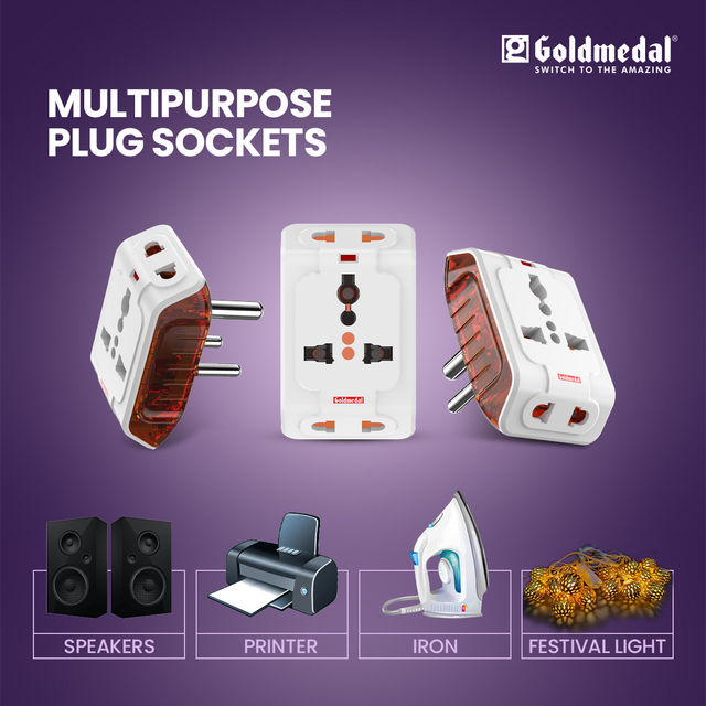 Goldmedal Spice 3 Pin Travel Adaptor