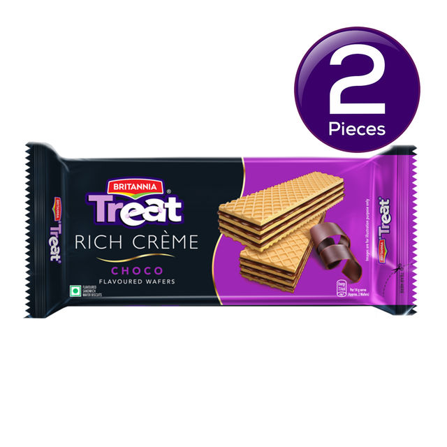 Britannia Treat Rich Crème Choco Flavoured Wafers 55 g Combo