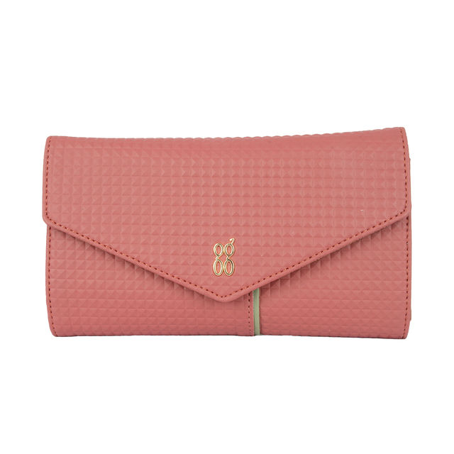 Baggit Women Quer 3 Fold Wallets | Rose Wood